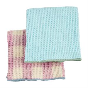 Blue Colorful Waffle Towel set