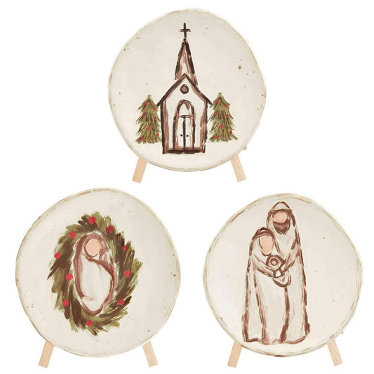 Nativity Plate stands