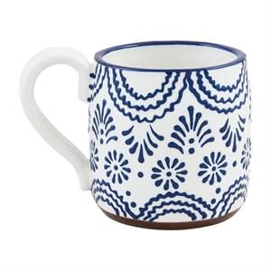 Blue floral mug