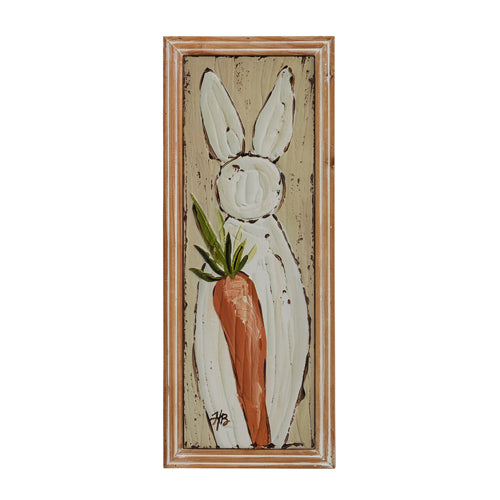 Bunny Embossed Metal Framed Wall art