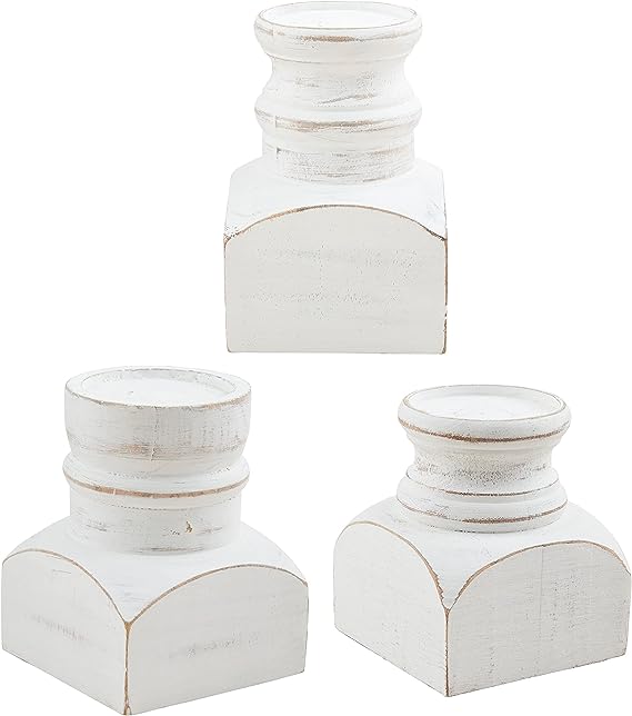 Short White Candlesticks