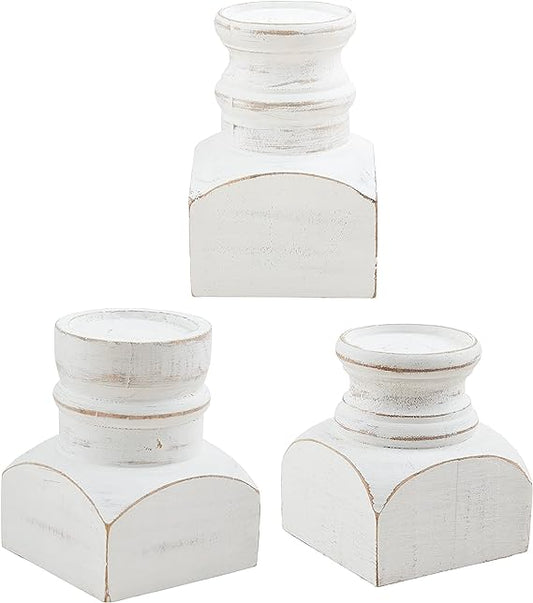 Short White Candlesticks