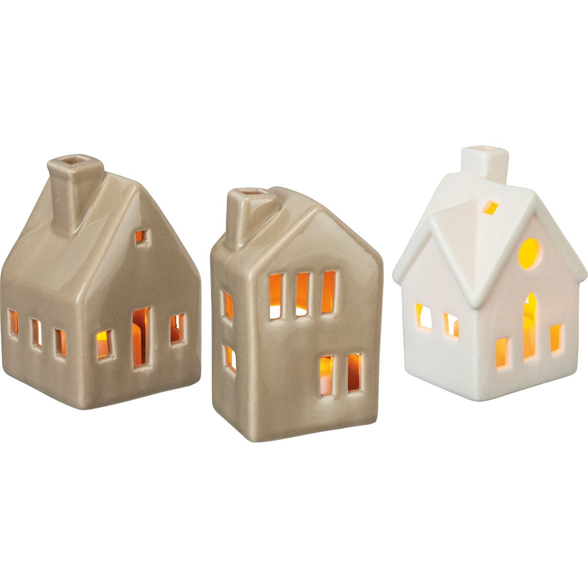 Candle Holder set- Small houses