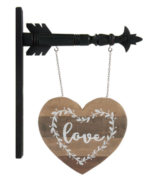 Barnwood Heart Planter Arrow