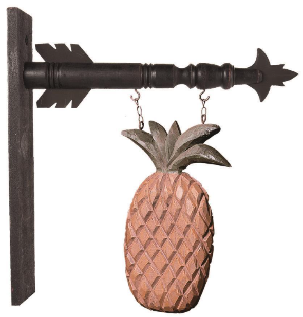 Brown Wood Pineapple Arrow