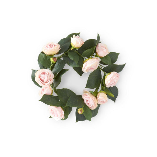 Pink camellia candle ring