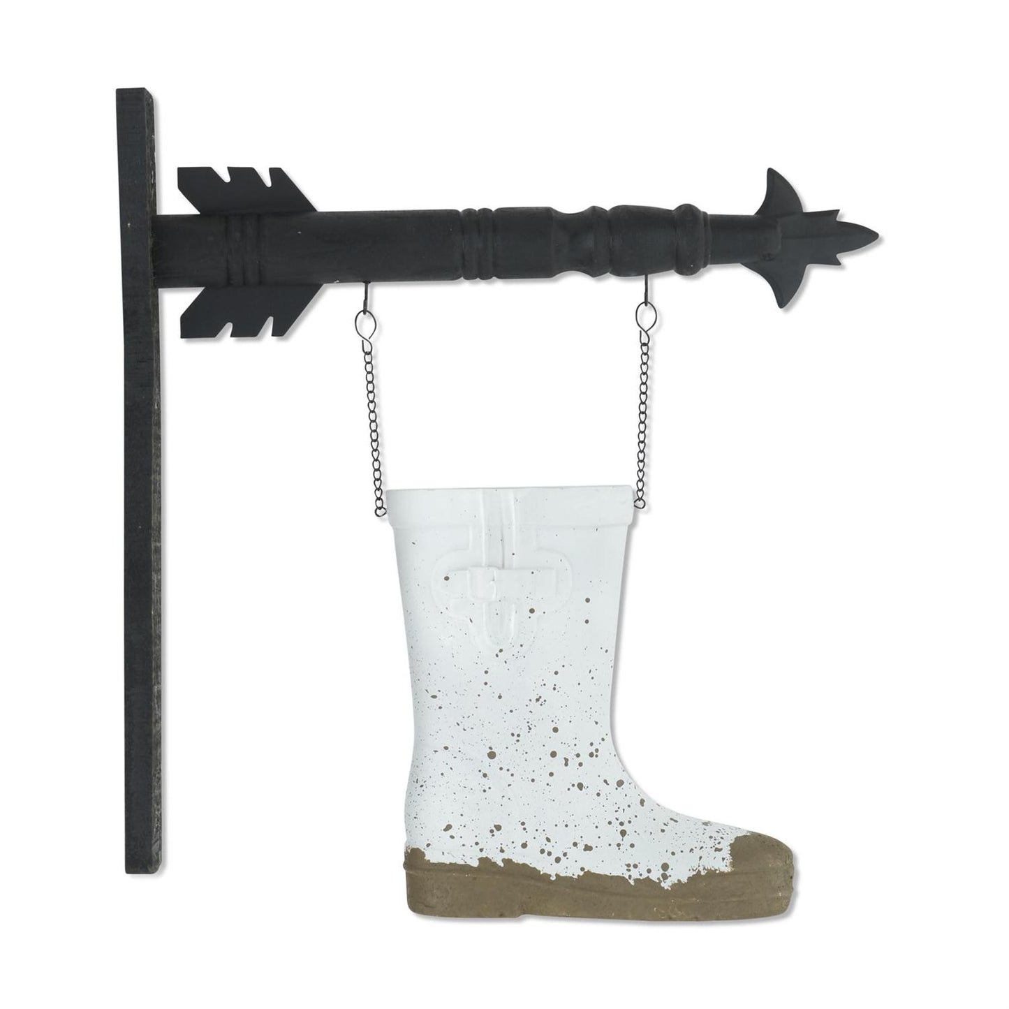 White resin rain boot arrow replacement